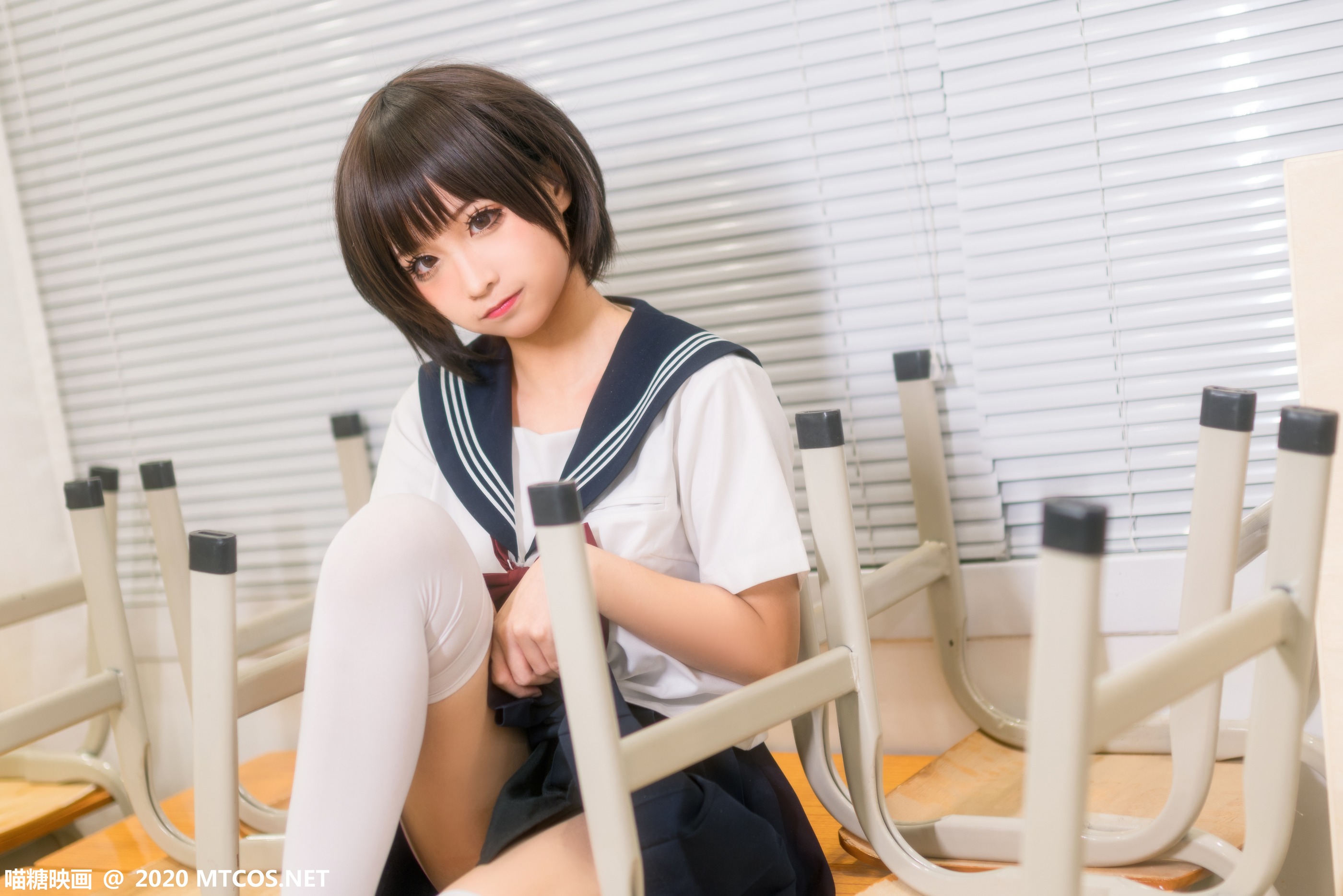 图片[1]-[喵糖映画] JKL.020 课室JK制服[25P]-XikXak